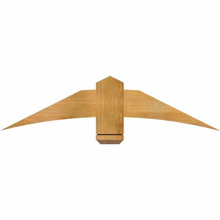 Ekena Millwork Bellingham Rough Sawn Timber Gable Bracket, Western Red Cedar, 48"W x 12"H x 2"D x 6"F, 6/12 Pitch GBW048X12X0206BEL00RWR